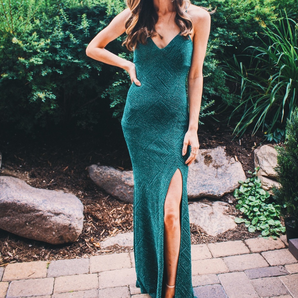 Emerald Green Formal Evening Gown